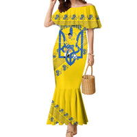 Personalised Ukraine Football Mermaid Dress Glory to Ukrainian