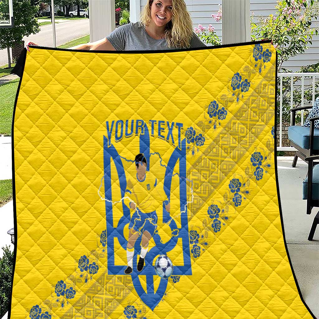 Personalised Ukraine Football Quilt Glory to Ukrainian