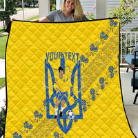 Personalised Ukraine Football Quilt Glory to Ukrainian