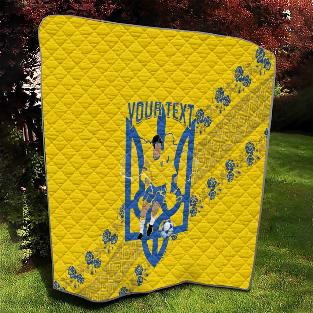Personalised Ukraine Football Quilt Glory to Ukrainian