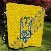 Personalised Ukraine Football Quilt Glory to Ukrainian