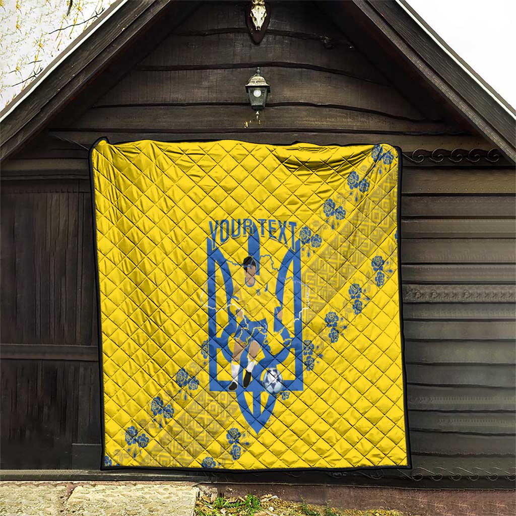 Personalised Ukraine Football Quilt Glory to Ukrainian