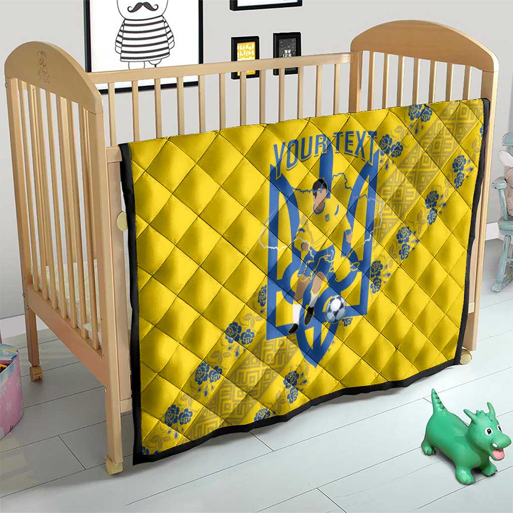 Personalised Ukraine Football Quilt Glory to Ukrainian