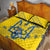 Personalised Ukraine Football Quilt Bed Set Glory to Ukrainian