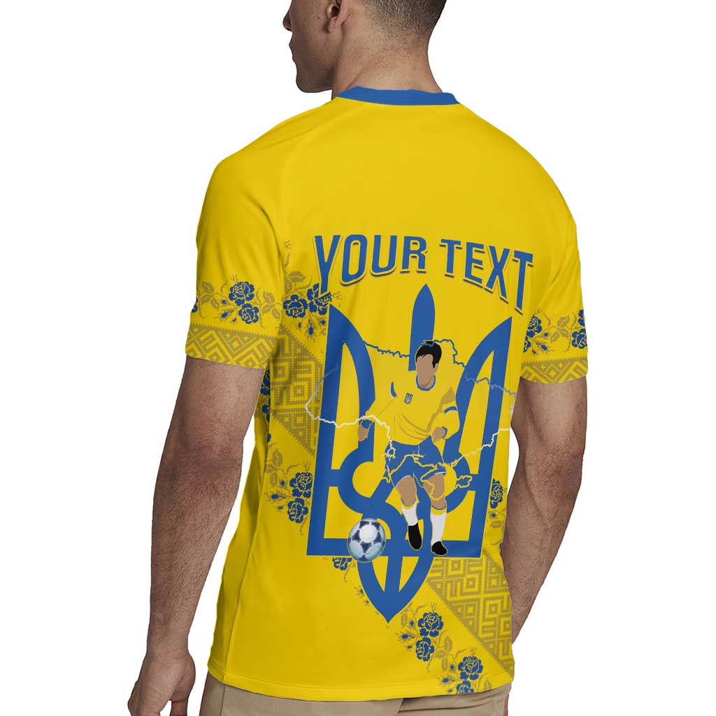 Personalised Ukraine Football Rugby Jersey Glory to Ukrainian