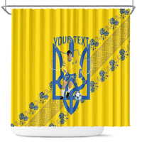 Personalised Ukraine Football Shower Curtain Glory to Ukrainian