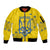 Personalised Ukraine Football Sleeve Zip Bomber Jacket Glory to Ukrainian
