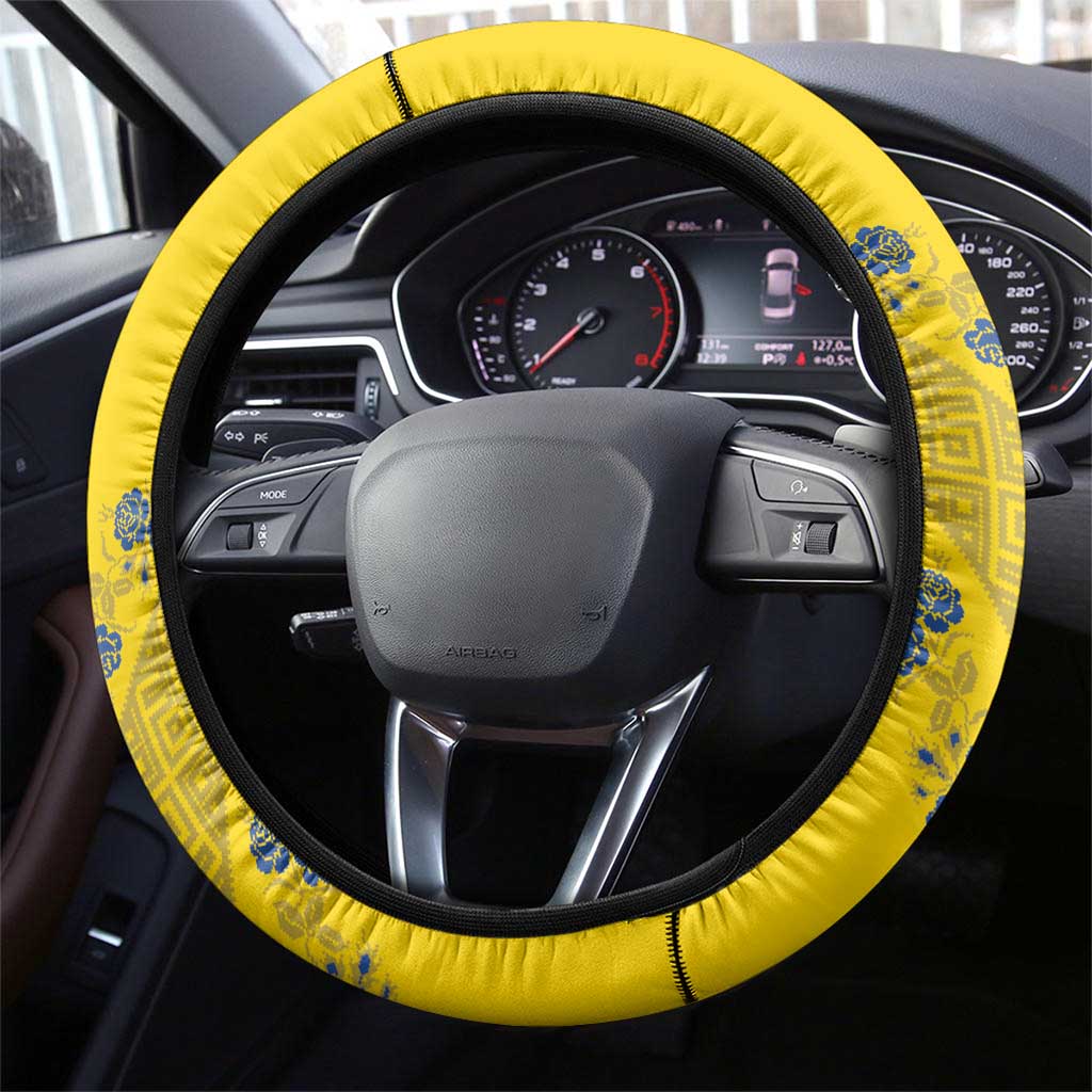 Ukraine Football Steering Wheel Cover Glory to Ukrainian