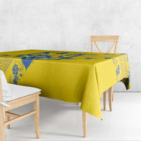 Personalised Ukraine Football Tablecloth Glory to Ukrainian