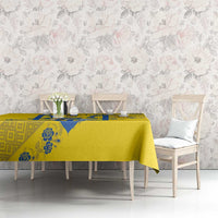 Personalised Ukraine Football Tablecloth Glory to Ukrainian