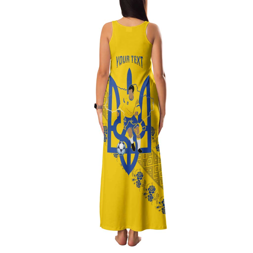 Personalised Ukraine Football Tank Maxi Dress Glory to Ukrainian