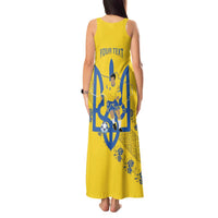 Personalised Ukraine Football Tank Maxi Dress Glory to Ukrainian