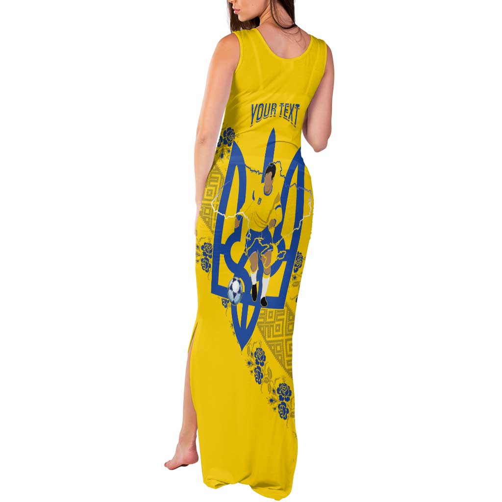 Personalised Ukraine Football Tank Maxi Dress Glory to Ukrainian
