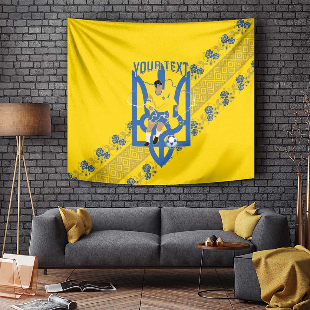 Personalised Ukraine Football Tapestry Glory to Ukrainian