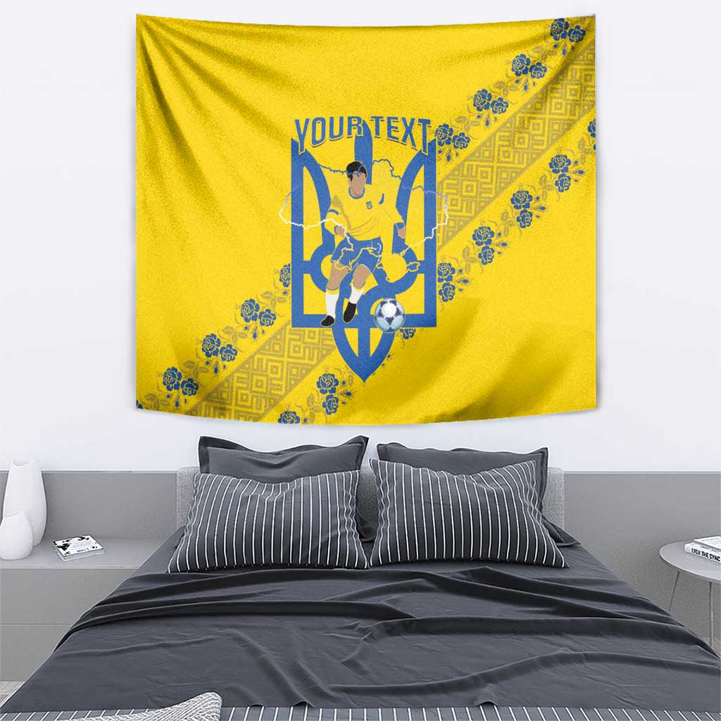 Personalised Ukraine Football Tapestry Glory to Ukrainian