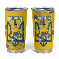 Personalised Ukraine Football Tumbler Cup Glory to Ukrainian
