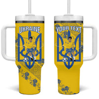 Personalised Ukraine Football Tumbler With Handle Glory to Ukrainian