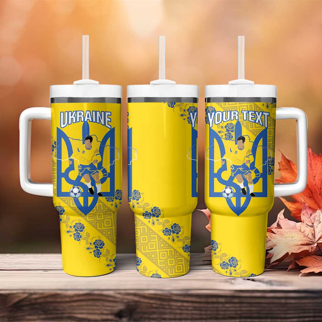 Personalised Ukraine Football Tumbler With Handle Glory to Ukrainian
