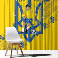 Personalised Ukraine Football Window Curtain Glory to Ukrainian