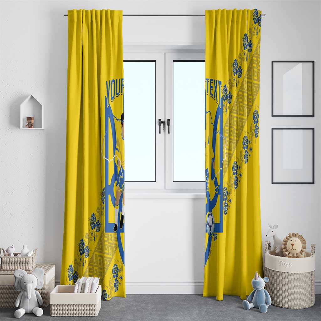 Personalised Ukraine Football Window Curtain Glory to Ukrainian