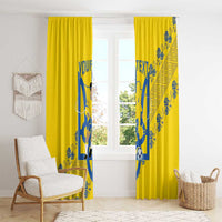 Personalised Ukraine Football Window Curtain Glory to Ukrainian
