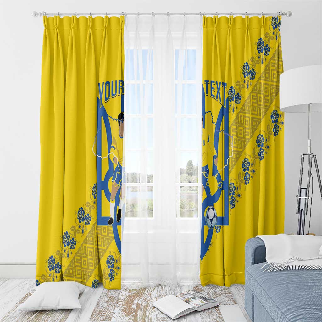 Personalised Ukraine Football Window Curtain Glory to Ukrainian