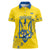 Personalised Ukraine Football Women Polo Shirt Glory to Ukrainian