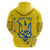 Personalised Ukraine Football Zip Hoodie Glory to Ukrainian