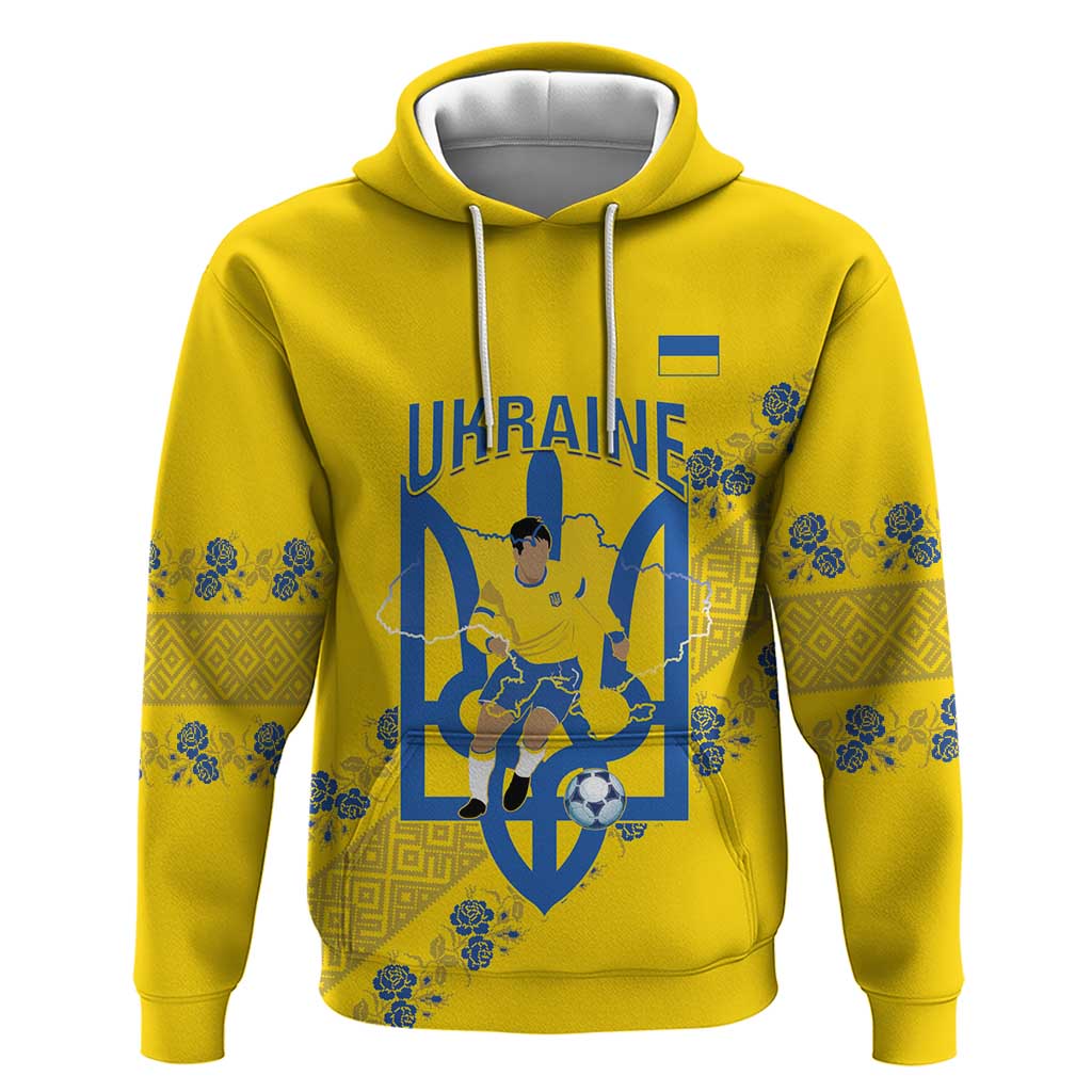 Personalised Ukraine Football Zip Hoodie Glory to Ukrainian