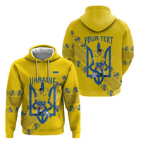 Personalised Ukraine Football Zip Hoodie Glory to Ukrainian