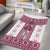 Ukraine Area Rug Traditional Braided Rope Belt Pink Folk Pattern