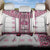 Ukraine Back Car Seat Cover Traditional Braided Rope Belt Pink Folk Pattern