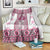 Ukraine Blanket Traditional Braided Rope Belt Pink Folk Pattern