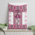 Ukraine Canvas Wall Art Traditional Braided Rope Belt Pink Folk Pattern