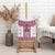 Ukraine Canvas Wall Art Traditional Braided Rope Belt Pink Folk Pattern