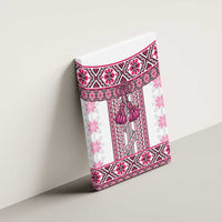 Ukraine Canvas Wall Art Traditional Braided Rope Belt Pink Folk Pattern