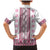 Ukraine Family Matching Mermaid Dress and Hawaiian Shirt Traditional Braided Rope Belt Pink Folk Pattern