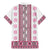 Ukraine Family Matching Mermaid Dress and Hawaiian Shirt Traditional Braided Rope Belt Pink Folk Pattern