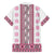 Ukraine Family Matching Short Sleeve Bodycon Dress and Hawaiian Shirt Traditional Braided Rope Belt Pink Folk Pattern