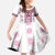 Ukraine Family Matching Tank Maxi Dress and Hawaiian Shirt Traditional Braided Rope Belt Pink Folk Pattern