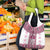 Ukraine Grocery Bag Traditional Braided Rope Belt Pink Folk Pattern