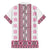 Ukraine Hawaiian Shirt Traditional Braided Rope Belt Pink Folk Pattern