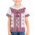 Ukraine Kid Hawaiian Shirt Traditional Braided Rope Belt Pink Folk Pattern