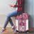 Ukraine Luggage Cover Traditional Braided Rope Belt Pink Folk Pattern