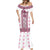 Ukraine Mermaid Dress Traditional Braided Rope Belt Pink Folk Pattern