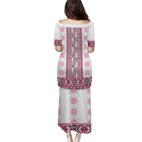 Ukraine Puletasi Traditional Braided Rope Belt Pink Folk Pattern