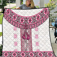 Ukraine Quilt Traditional Braided Rope Belt Pink Folk Pattern