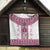 Ukraine Quilt Traditional Braided Rope Belt Pink Folk Pattern