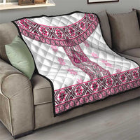 Ukraine Quilt Traditional Braided Rope Belt Pink Folk Pattern