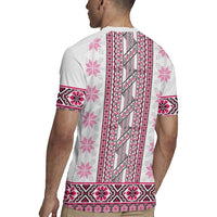 Ukraine Rugby Jersey Traditional Braided Rope Belt Pink Folk Pattern